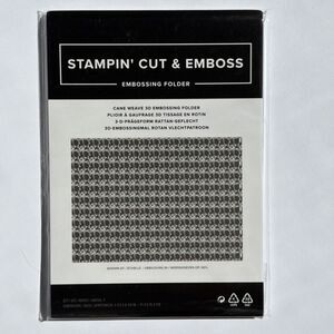 CANE WEAVE 3D Embossing Folder Stampin Up Basket Background 160580